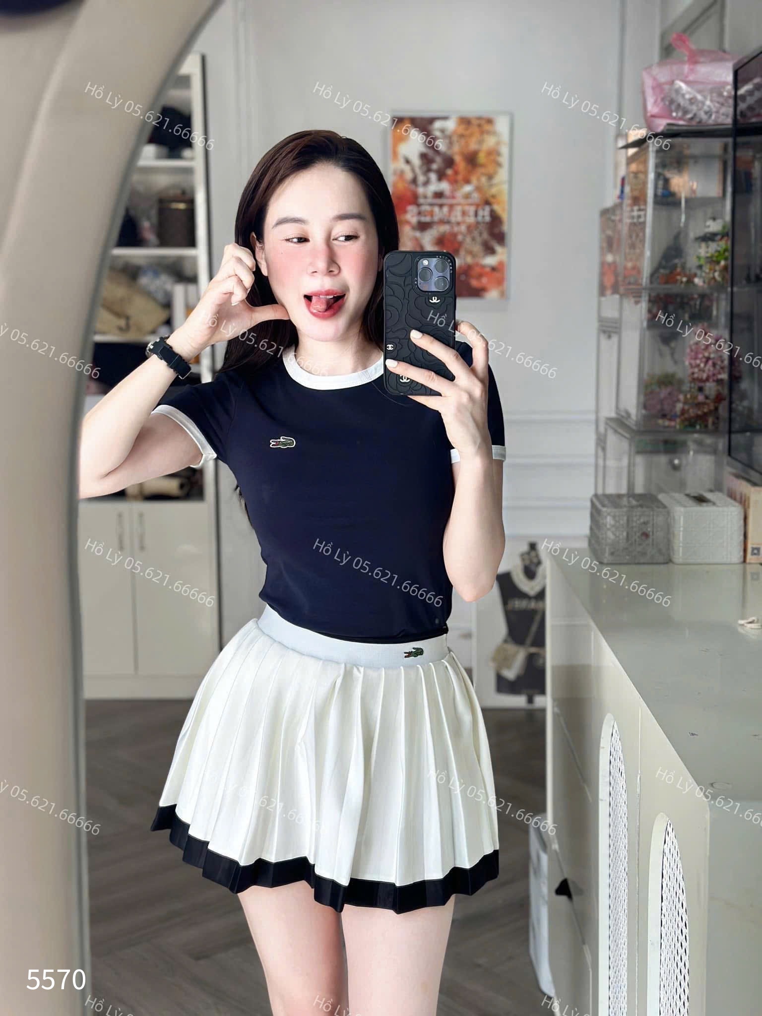 L486-SET ÁO THAN CHÂN VÁY TRẮNG NỮ SẴN