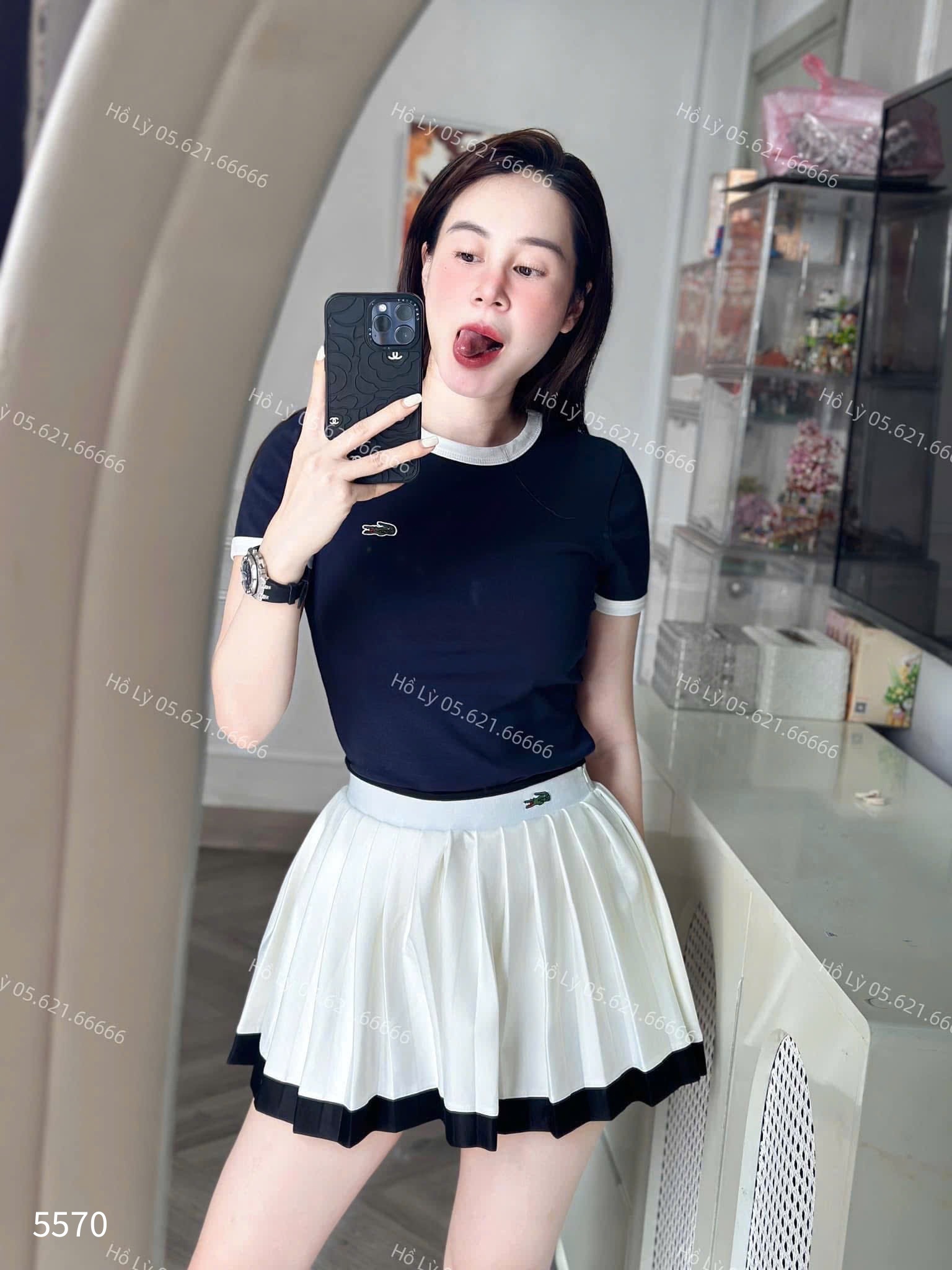 L486-SET ÁO THAN CHÂN VÁY TRẮNG NỮ SẴN