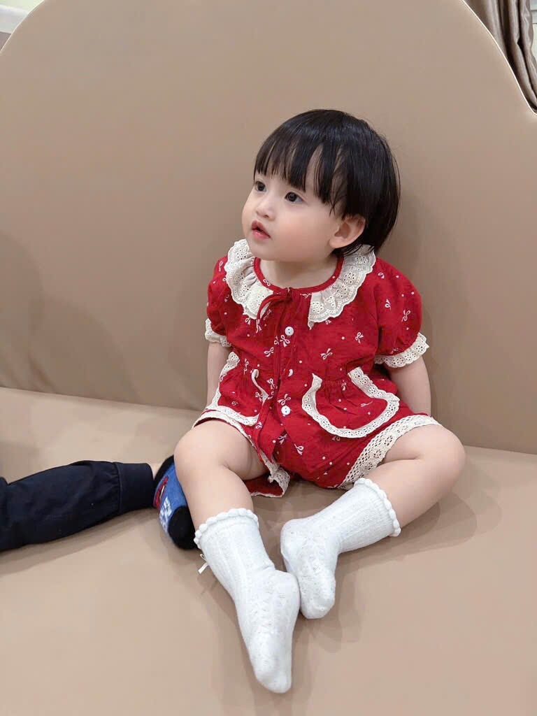 L493-SET BỘ CỘC BÈO HOMEWEAR ĐỎ BÉ GÁI SẴN