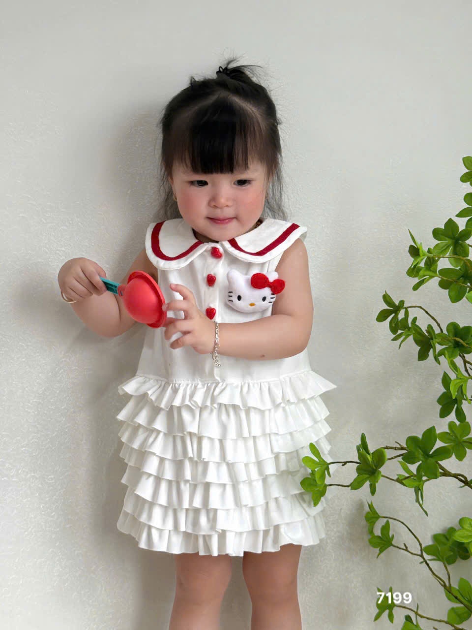 L501 - VÁY POLO BÉ GÁI PHỐI BÈO TẦNG