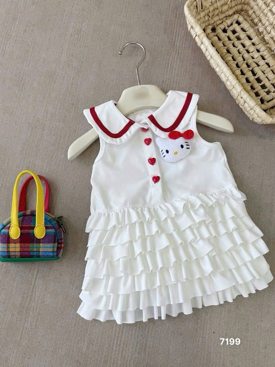 L501 - VÁY POLO BÉ GÁI PHỐI BÈO TẦNG