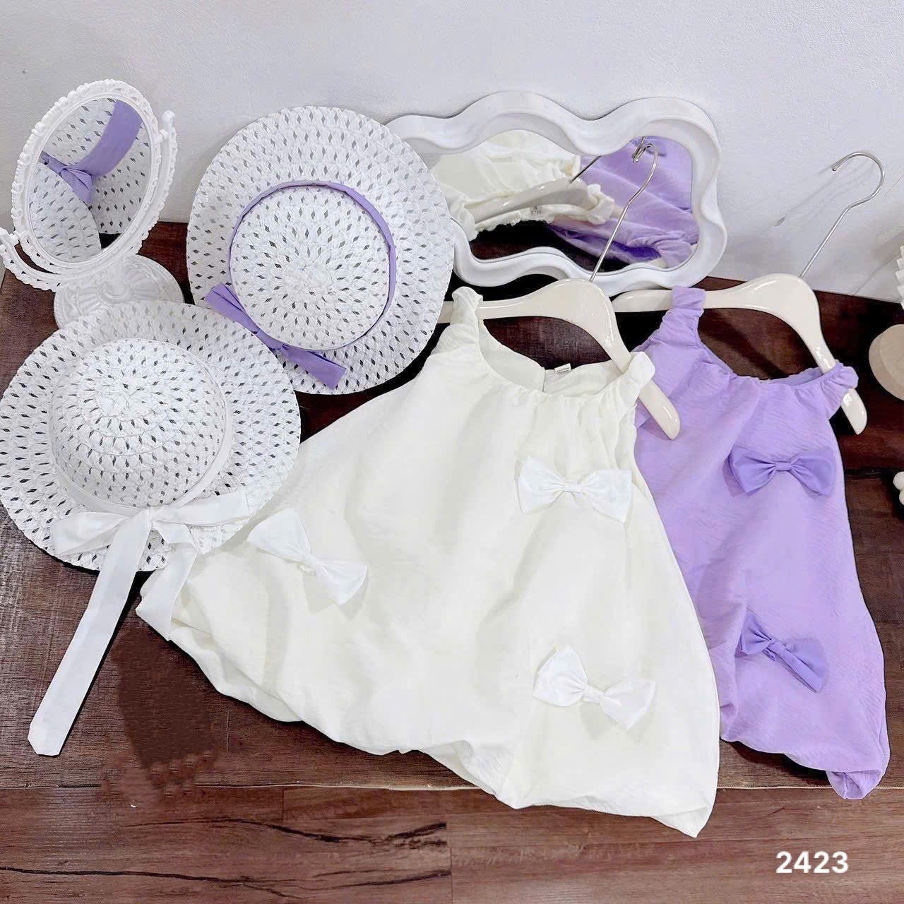 L502 - SET VÁY BỒNG KÈM MŨ XIU XINH BÉ GÁI