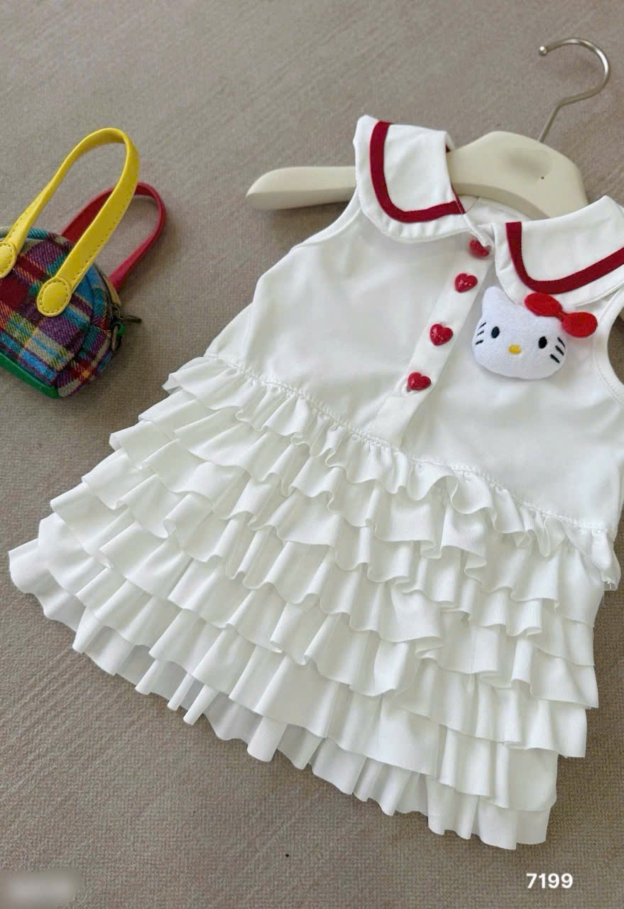 L501 - VÁY POLO BÉ GÁI PHỐI BÈO TẦNG