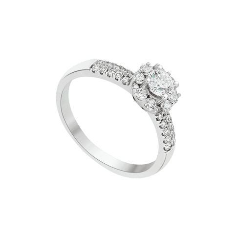Nhẫn Kim cương Vàng trắng 14K PNJ DDDDW001758