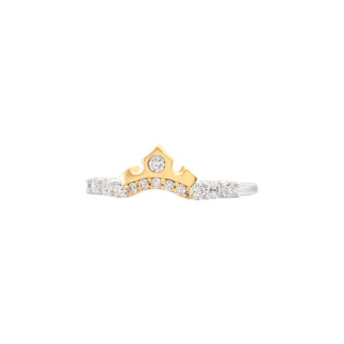 Nhẫn Kim cương Vàng trắng 14K Disney|PNJ Sleeping Beauty DDDDC001106