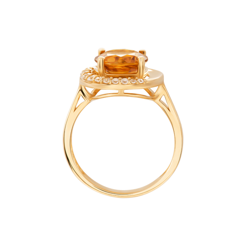 Nhẫn Vàng 18K đính đá Citrine CTXMY000206
