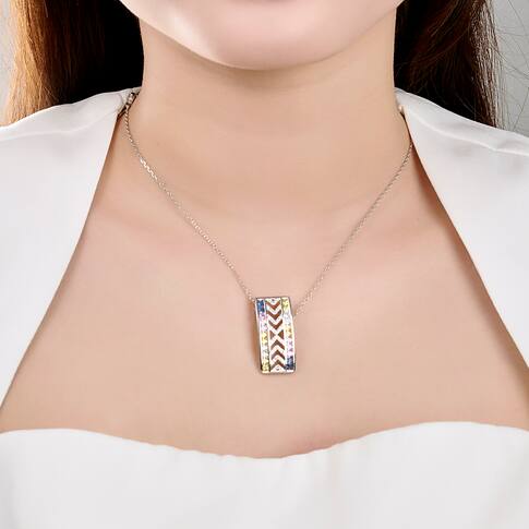 Dây cổ Bạc đính đá Silver XMXMW060054