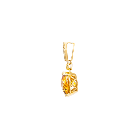 Mặt dây chuyền Vàng 18K đính đá Citrine CTXMY000296