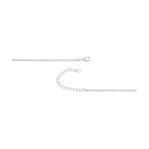 Dây cổ Bạc đính đá CZ Silver trái tim cách điệu XMXMW060066