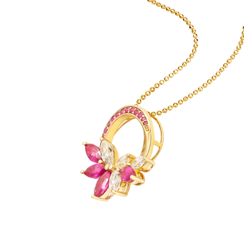 Mặt dây chuyền Vàng 18K đính đá Ruby RBMXY000016