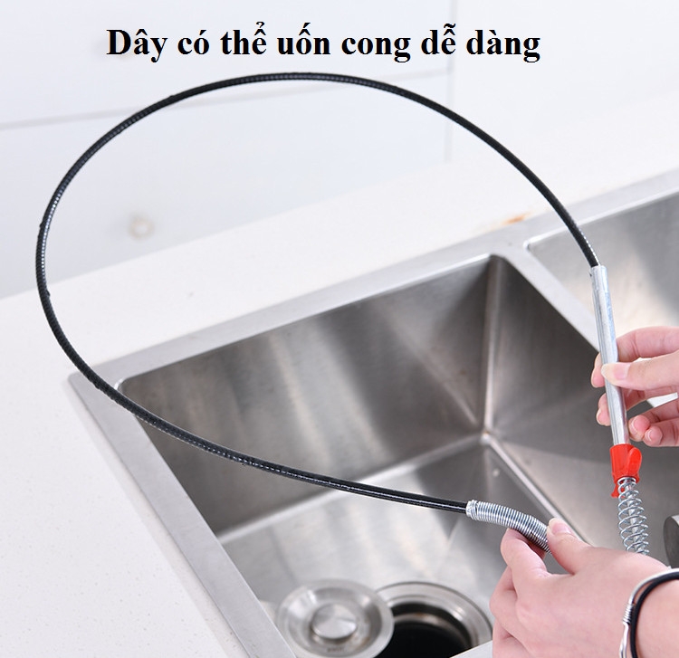 Dây gắp rác thông cống siêu tiện lợi 60-90-160-300cm - dây gắp rác thông cống giá sỉ