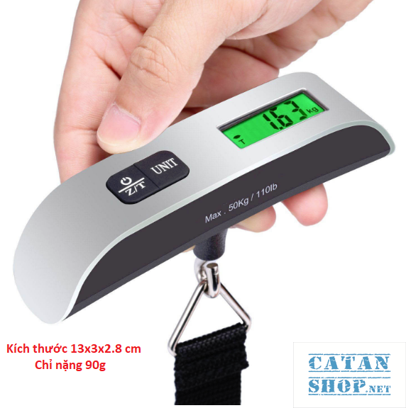 Cân Vali inox Cân điện tử hành lý xách tay 50kg Electronic luggage scale - cân vali giá sỉ