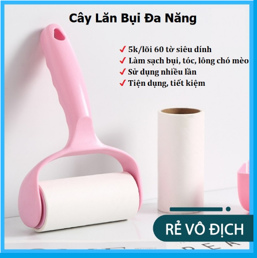 Cây Lăn Bụi Đa Năng 10cm Làm Sạch Ga Giường, Quần Áo, Sofa, Lông Chó Mèo - Cây lăn bụi 10cm giá sỉ