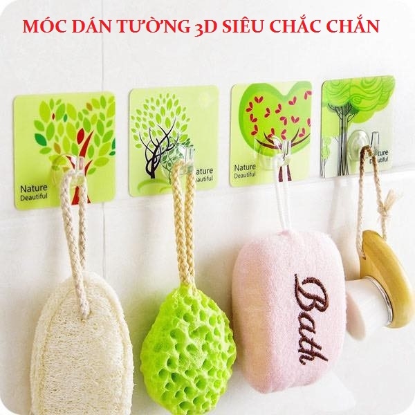 Móc Dán Tường 3D Siêu Dính Chịu Lực Tốt -  Móc dán 3D giá sỉ