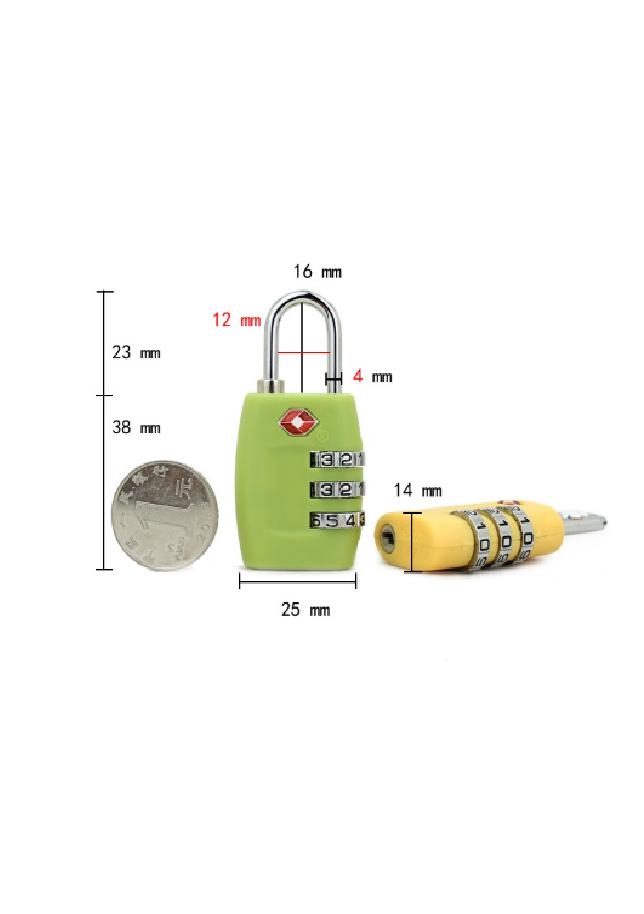 Khóa số mini có ổ khóa chuẩn TSA thích hợp cho vali, túi xách, balo, tủ cá nhân - Khóa số mini giá sỉ