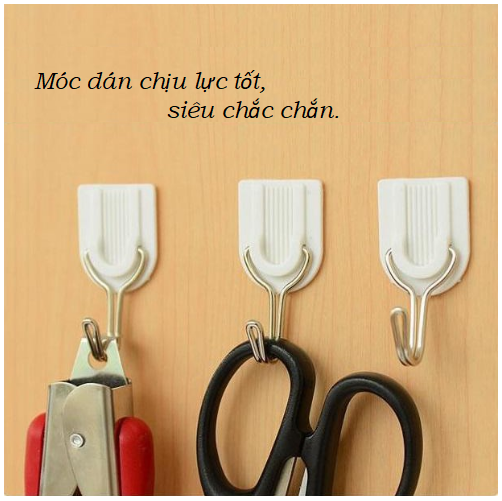 Vỉ 6 móc dán tường siêu chịu lực sản phẩm vô cùng tiện dụng - vi6 6 móc giá sỉ