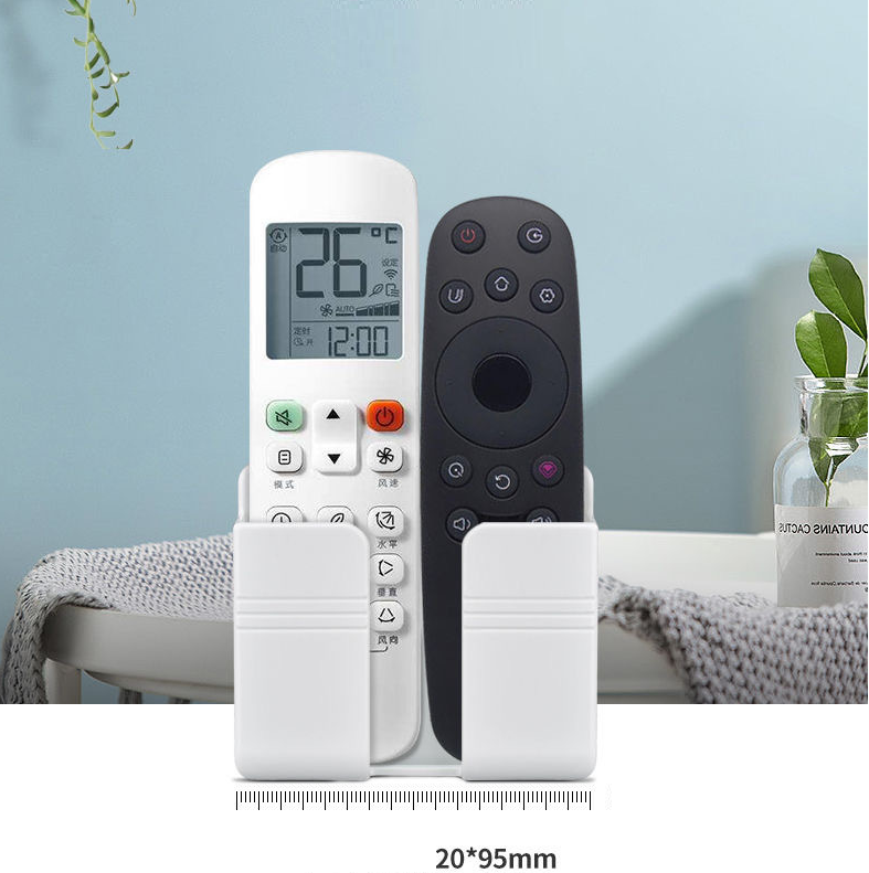 Giá đỡ dán tường treo remote máy lạnh đa năng, kệ treo sạc điện thoại, đầu dây điện - kệ điện thoại remote giá sỉ