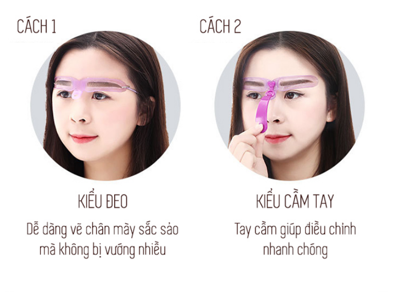 Dụng cụ trang điểm bộ 4 hoặc 8 kiểu Khuôn kẻ chân mày, khung kẻ định hình chân mà - khuôn kẻ chân mày giá sỉ