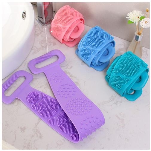 DÂY CHÀ LƯNG SILICONE TẨY TẾ BÀO CHẾT GIÚP LƯU THÔNG MÁU, DÂY TẮM CHÀ LƯNG 2 MẶT - dây chà lưng silicon giá sỉ