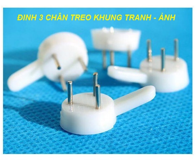 Đinh treo khung tranh, Đinh 3 chân treo tranh ảnh, móc chìa khóa,móc treo đồ đóng tường tiện lợi không cần khoan tường