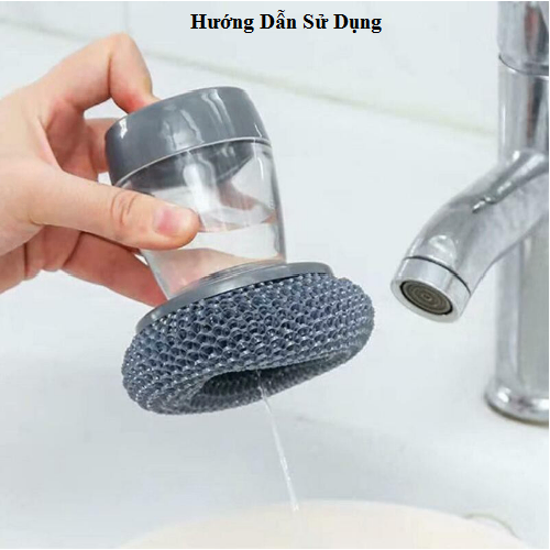 Dụng Cụ Cọ Xoong Nồi Thông Minh Tích Hợp Bình Đựng Xà Phòng, Cọ Bếp, Cọ Bát-rửa chén Đa Năng Tiện Lợi - cọ xoong nồi giá sỉ