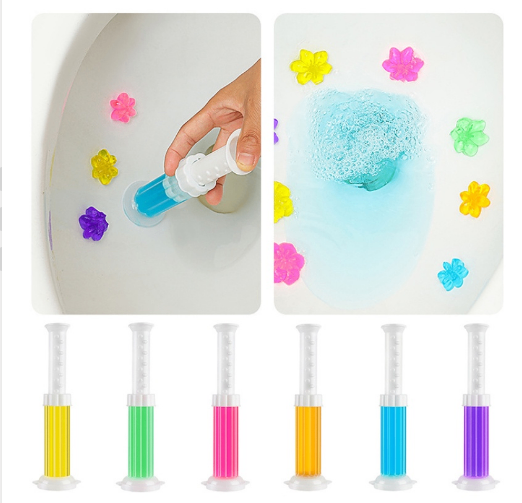 Gel thơm khử mùi diệt khuẩn toilet, Gel dính bồn cầu làm sạch lavabo dạng thạch hình bông hoa có 6 mùi thơm, hoa khử mùi - gel khử mùi giá sỉ