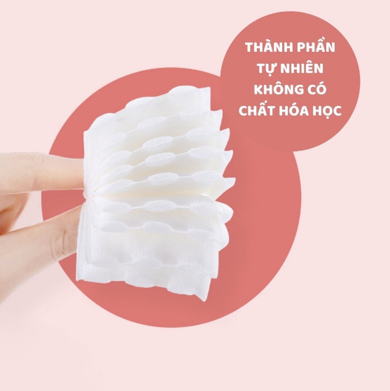 Bông tẩy trang HATSU CottonPad Túi 222 miếng 100% bông tự nhiên - Bông tẩy trang giá sỉ