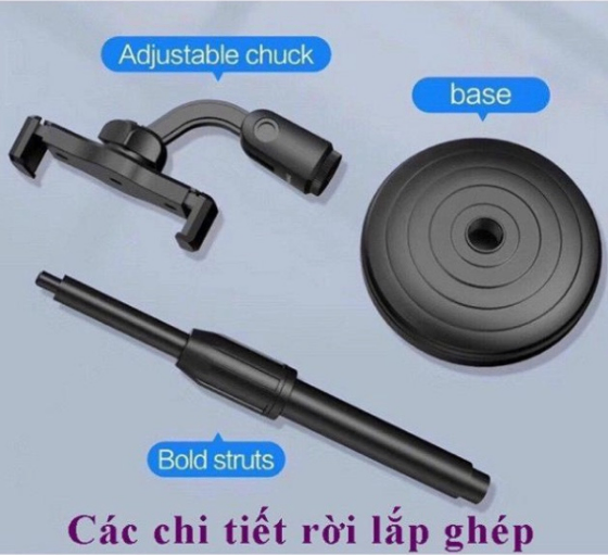 Giá đỡ điện thoại Microphone Stands, kẹp chống lưng 360 ,đế chân tròn để bàn, giá đỡ tiện lợi đa năng - kệ điện thoại giá sỉ