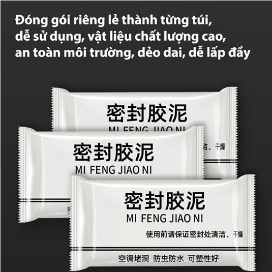 Xi măng dẻo bịt lỗ điều hoà, đường ống nước Xi Măng Trắng Chống Thấm Cách Nhiệt Bùn Đất Sét Keo Trám Tường - 20gr - xi măng dẻo giá sỉ