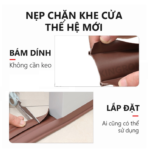 Ron chữ U, Nẹp chân cửa thế hệ mới chặn gió khe cửa chống côn trùng, Thanh chắn cửa chống ồn, chống thoát hơi gió điều hòa - ron cửa giá sỉ