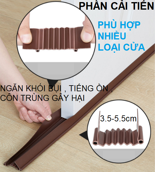 Thanh chắn cửa chống ồn, chống thoát hơi gió điều hòa. Nẹp cửa ZICZAC thế hệ mới chặn gió khe cửa - ron cửa giá sỉ