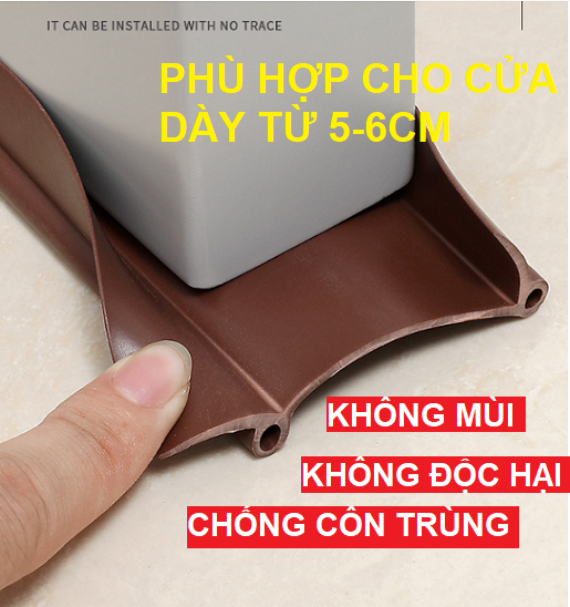 Ron chữ U, Nẹp chân cửa thế hệ mới chặn gió khe cửa chống côn trùng, Thanh chắn cửa chống ồn, chống thoát hơi gió điều hòa - ron cửa giá sỉ