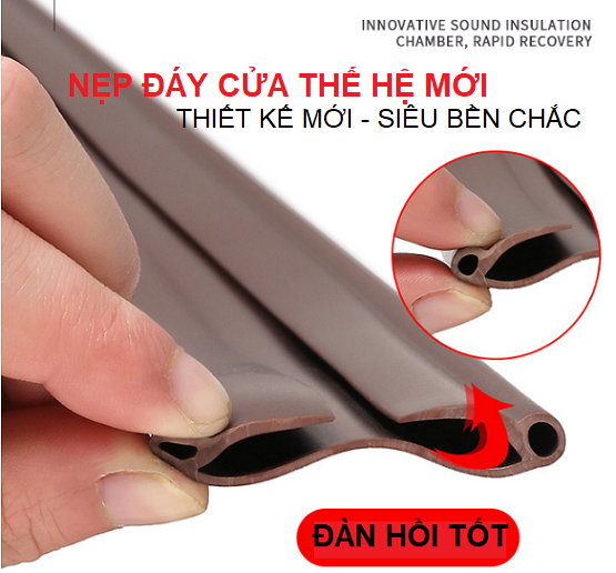 Ron chữ U, Nẹp chân cửa thế hệ mới chặn gió khe cửa chống côn trùng, Thanh chắn cửa chống ồn, chống thoát hơi gió điều hòa - ron cửa giá sỉ