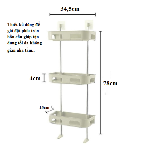 Kệ Nhựa 2 Tâng - 3 tầng đa năng, kệ bếp, kệ nhà tắm, kệ nhà vệ sinh - kệ nhựa giá sỉ