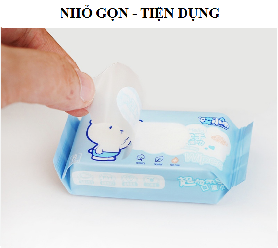 Khăn giấy ướt mini không mùi 1 bịch 8 gói, nhiều hình dễ thương bỏ túi tiện lợi - Khăn giấy ướt mini giá sỉ