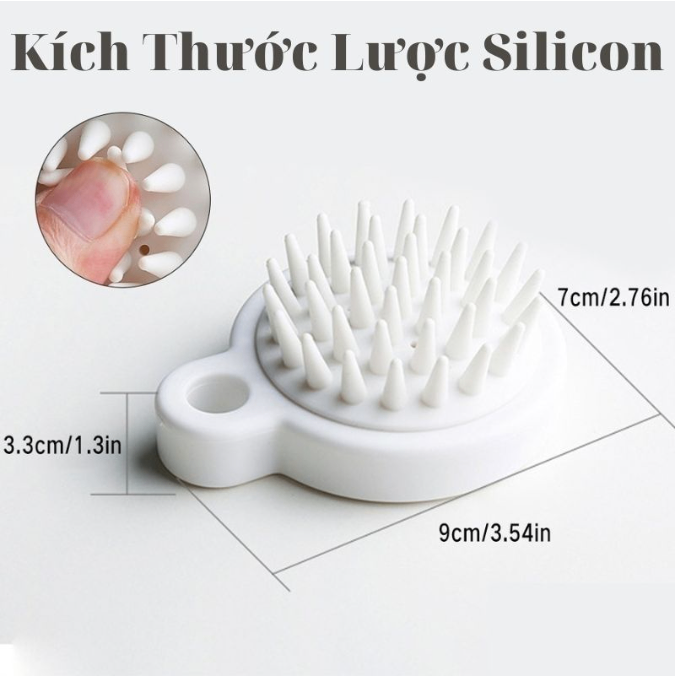 Lược gội đầu Muji xuất Nhật bằng silicon mát xa da đầu giảm rụng kích thích mọc tóc, làm sạch da đầu - Lược gội đầu Muji giá sỉ