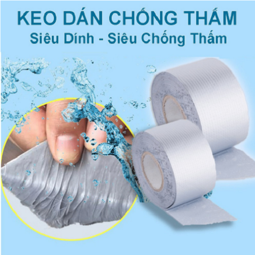 Cuộn 5 mét băng keo dán rộng 5cm/10cm - Miếng dán siêu dính - Miếng dán chống thấm nước - Keo chống dột TRAP PASTE (BKT) - Keo chống dột giá sỉ