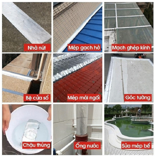 Cuộn 5 mét băng keo dán rộng 5cm/10cm - Miếng dán siêu dính - Miếng dán chống thấm nước - Keo chống dột TRAP PASTE (BKT) - Keo chống dột giá sỉ