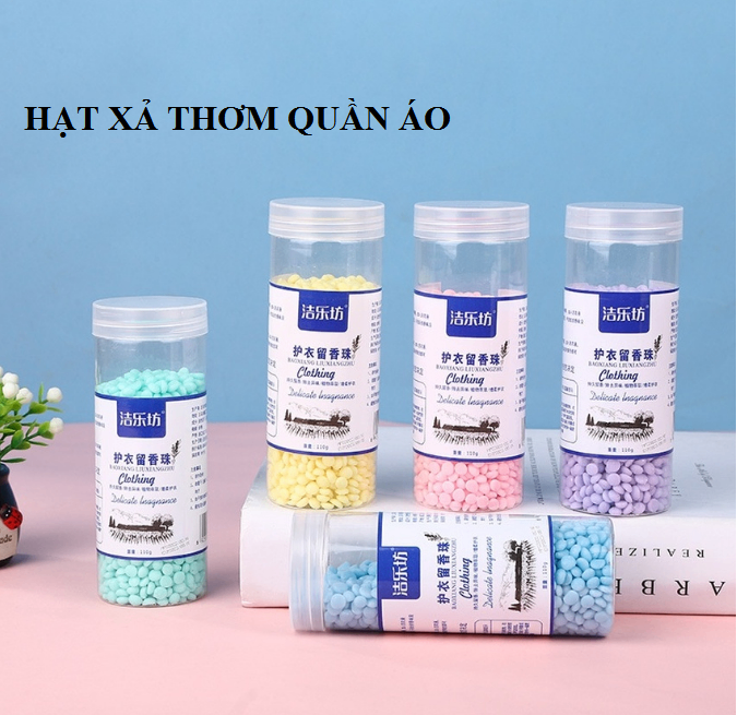 Hạt xả thơm quần áo máy giặt cao cấp, viên xả vải thơm hũ 110G - Viên xả thơm vải giá sỉ