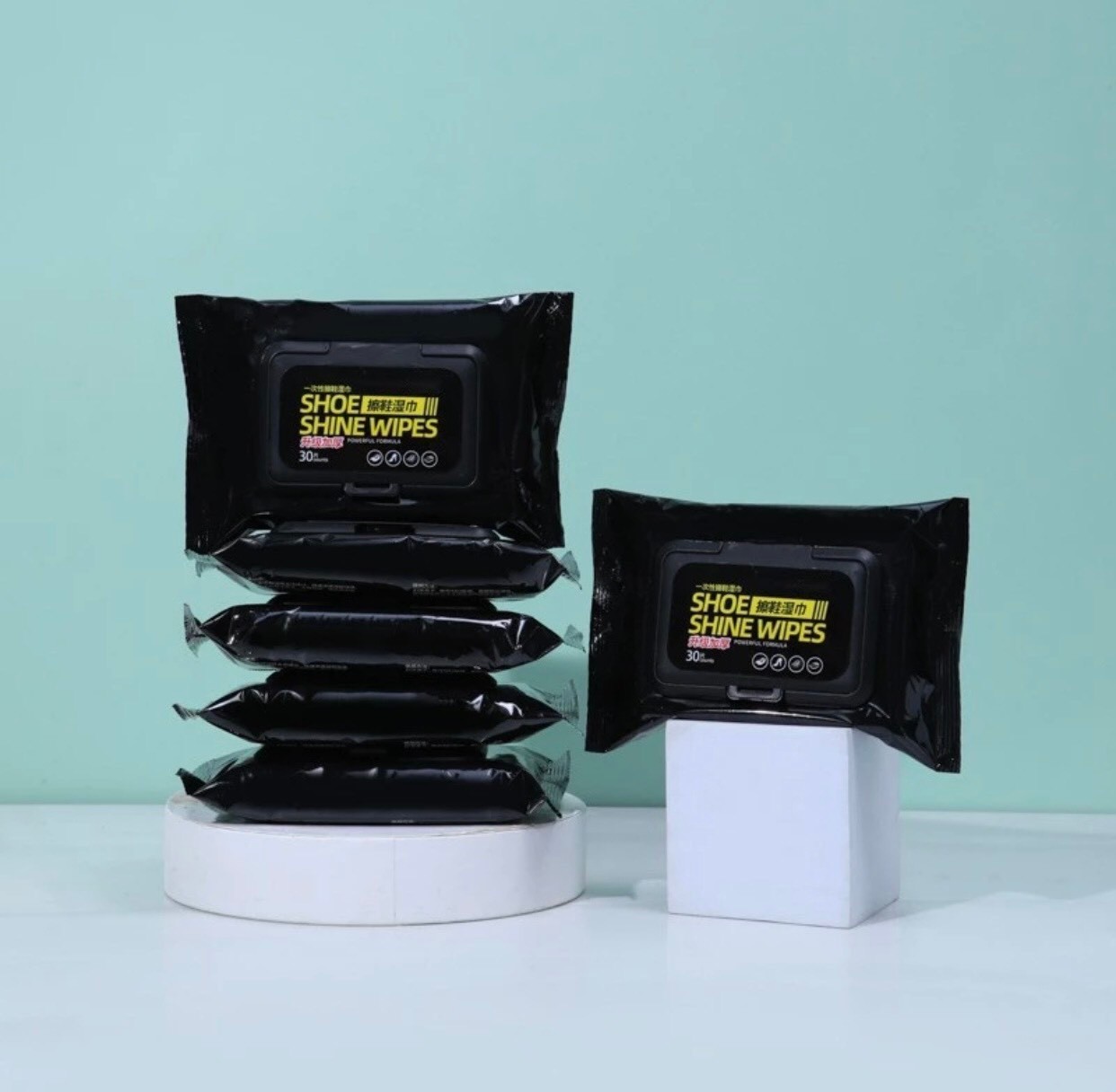 Khăn giấy ướt Shoe Shine Wipes lau giày siêu sạch đa năn, khăn ướt lau giày giá sỉ