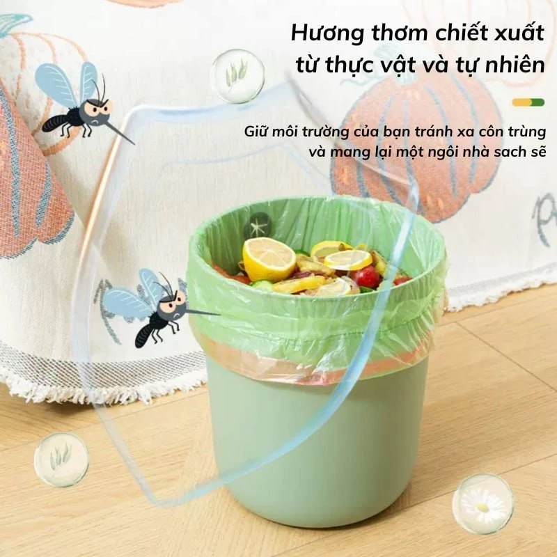 Túi Đựng Rác Dây Rút Hương Ngải Cứu - Túi đựng rác ngải cứu giá sỉ