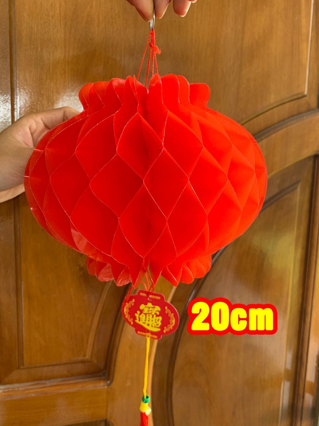 Đèn lồng đỏ trang trí, đèn lồng nilon treo Tết 20,25cm - Đèn lồng giá sỉ