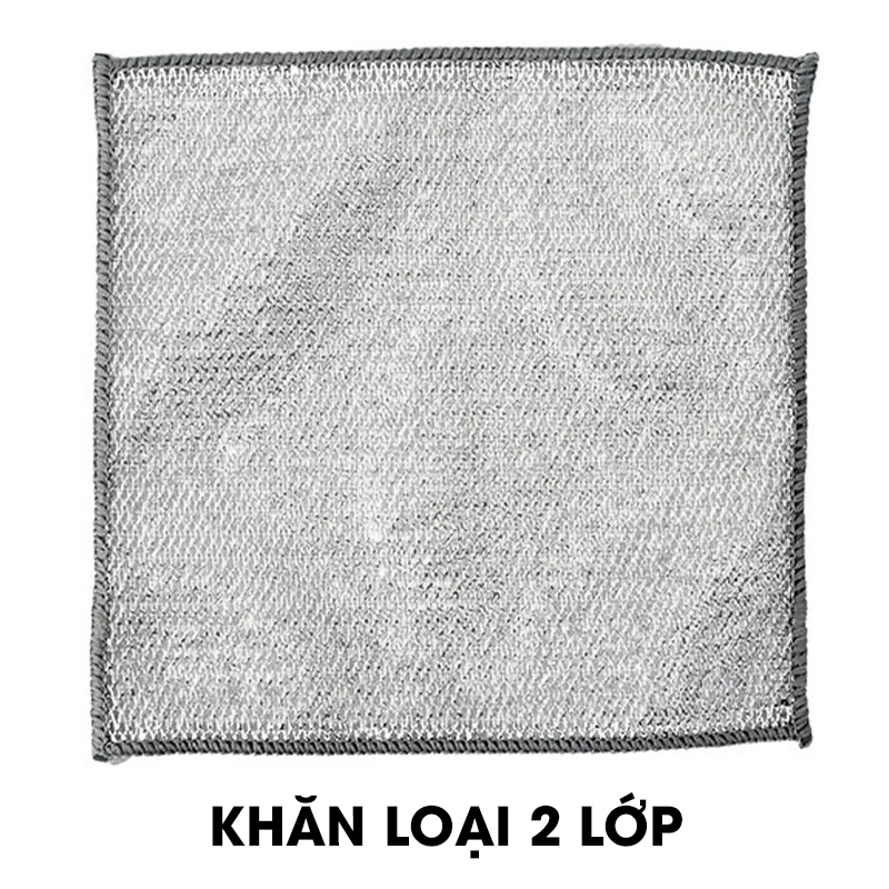 Khăn rửa chén lưới 2 lớp kim loại 20 x 20cm,loại bỏ rỉ sét , làm sạch Nhà bếp , Làm sạch Rag Lò vi sóng, làm sạch bát đĩa - Khăn lưới kim loại giá sỉ