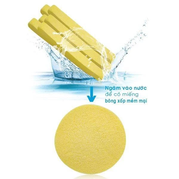 Bịch 12 Bông nở bọt biển tẩy trang siêu mềm Chivey rửa mặt siêu sạch - Set 12 bông tẩy trang Chivey giá sỉ