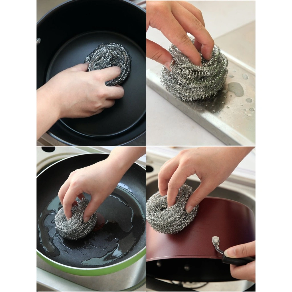 Set 2 Miếng Cọ lưới kim loại Chà Xoong Nồi Bằng Thép Không Gỉ, Dụng Cụ vệ sinh Nhà Bếp Tiện Lợi - Set 2 miếng cọ chà nồi giá sỉ