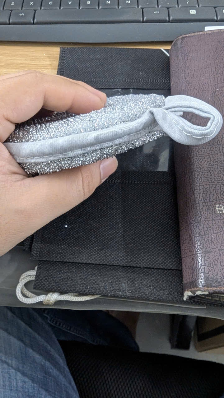 Bùi nhùi sợi kim loại 3 lớp chuyên dụng rửa chén ,bát, đĩa cọ xoong, nồi, chảo - Bùi nhùi ba lớp giá sỉ