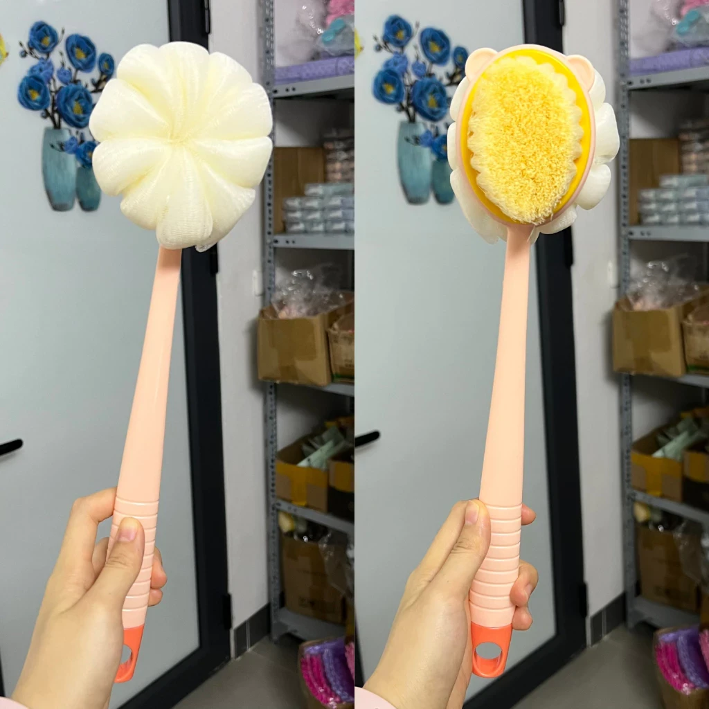 Cây bông tắm chà lưng hai mặt hình Măng Cụt mềm mại dễ thương - Cây bông tắm chà lưng Măng Cụt giá sỉ