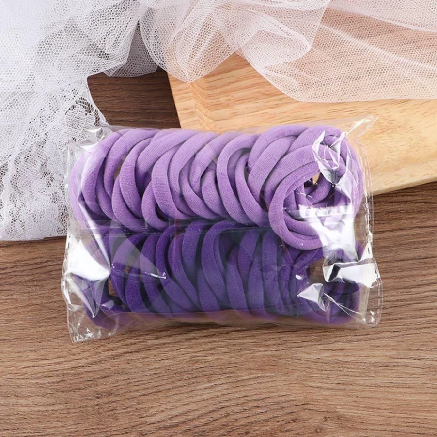 Gói 50 chun buộc tóc bản to nhiều màu dễ thương, xinh đẹp, tiện lợi - GÓi 50 chun buộc tóc giá sỉ