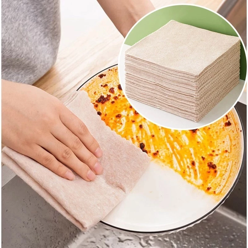 Combo 10 Khăn Lau Chén Dĩa Bằng Xơ Mướp 20x20cm Thấm Hút Tốt Chống Dầu Mỡ Tiện Dụng Cho Nhà Bếp - Túi 10 khăn lau xơ mướp giá sỉ
