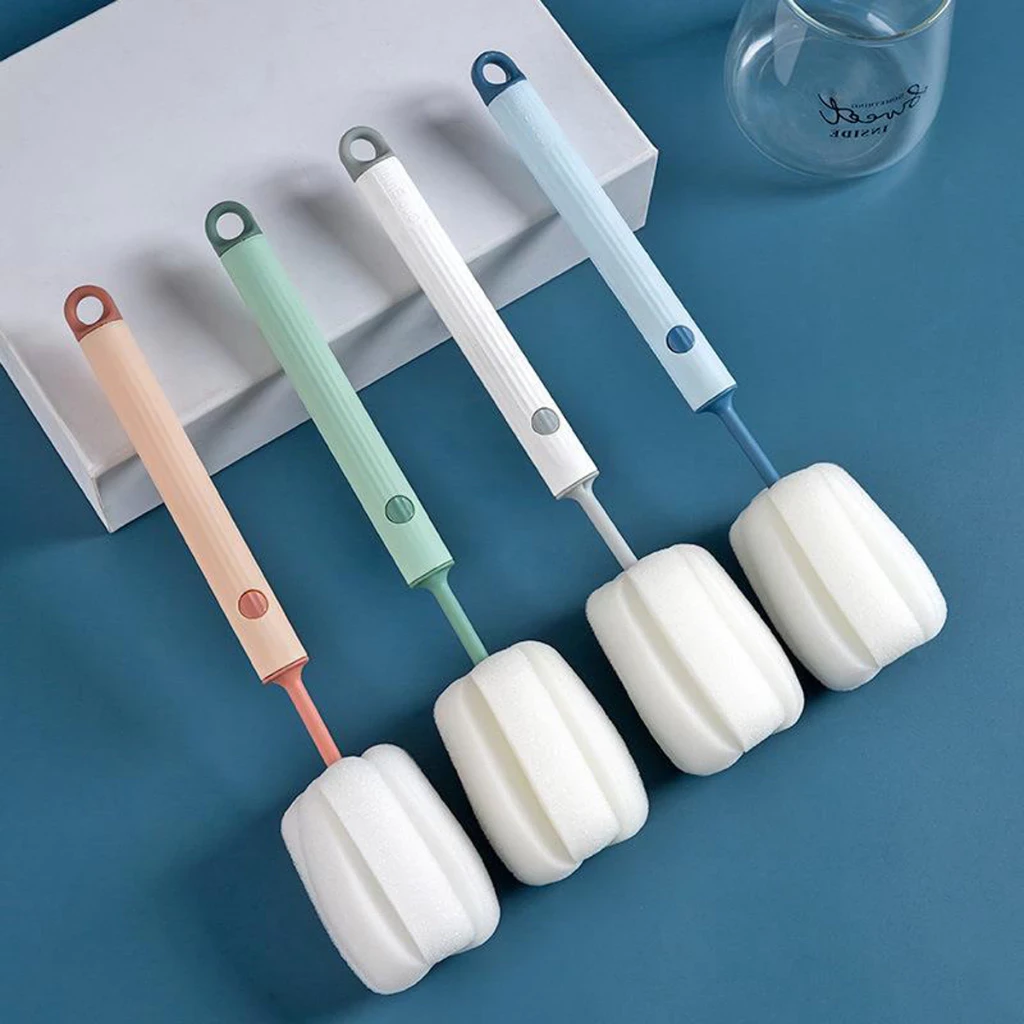 Cọ Rửa Bình Sữa, Ly, Cốc Bằng Mút Xốp Hình Kẹo Bông - Dụng Cụ Chà Rửa, Vệ Sinh Chai Lọ Siêu Sạch - Cọ vệ sinh bình chai giá sỉ